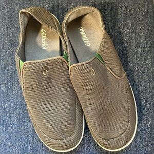 OluKai Men's Tan Slip-On Loafers